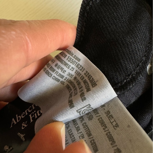 Abercrombie & Fitch The 90s Straight Ultra High Rise Jeans Curve Love Black 26 S - Picture 11 of 14